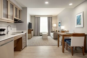 Suite, 1 King Bed, Accessible, Bathtub | Living area | 50-inch flat-screen TV with cable channels, Netflix, streaming services - Homewood Suites By Hilton Mcdonough (McDonough)