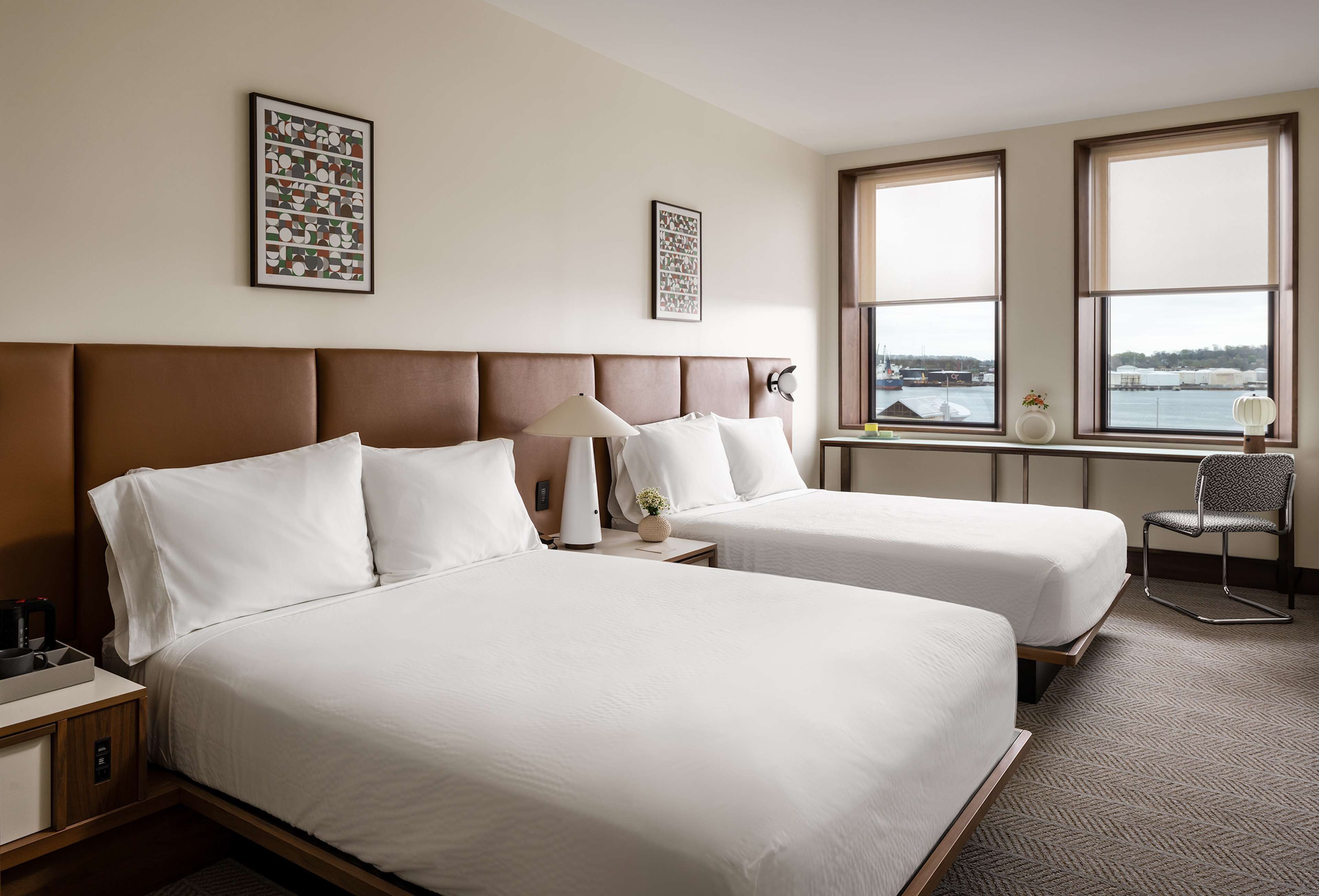 room, 2 queen beds | premium bedding, in-room safe, desk, laptop workspace