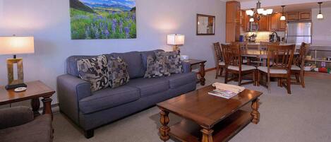 TV, fireplace, offices