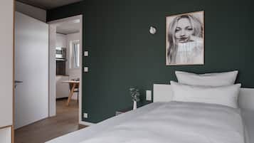 Design-Apartment, 1 Queen-Bett | Schallisolierte Zimmer, kostenloses WLAN, Bettwäsche