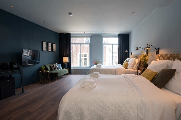 Two comfy double beds