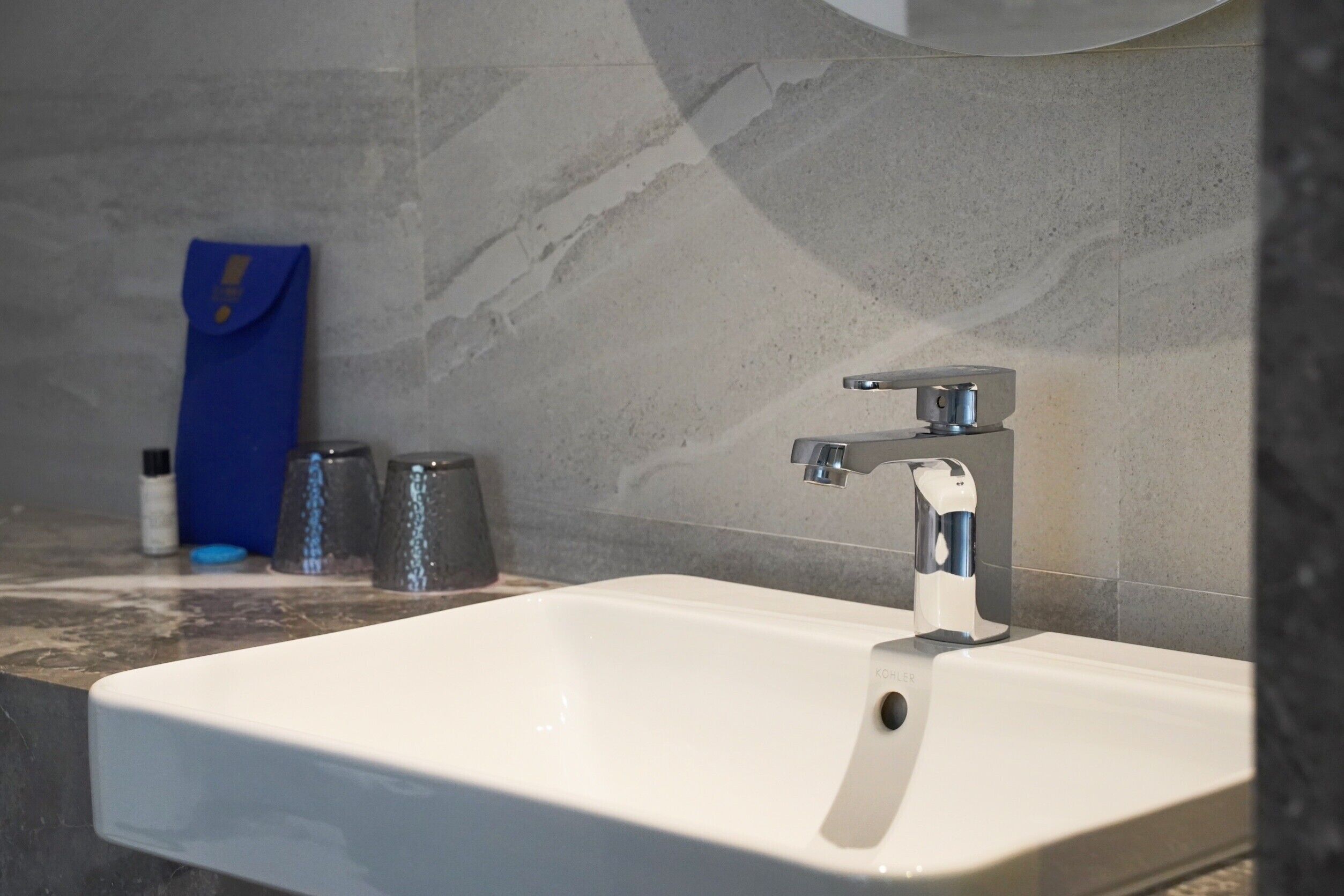 standard double room | bathroom | hair dryer, slippers, bidet, towels