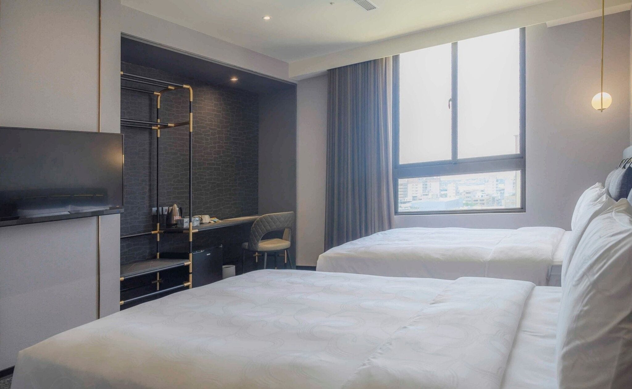 standard quadruple room | 1 bedroom, desk, laptop workspace, blackout curtains