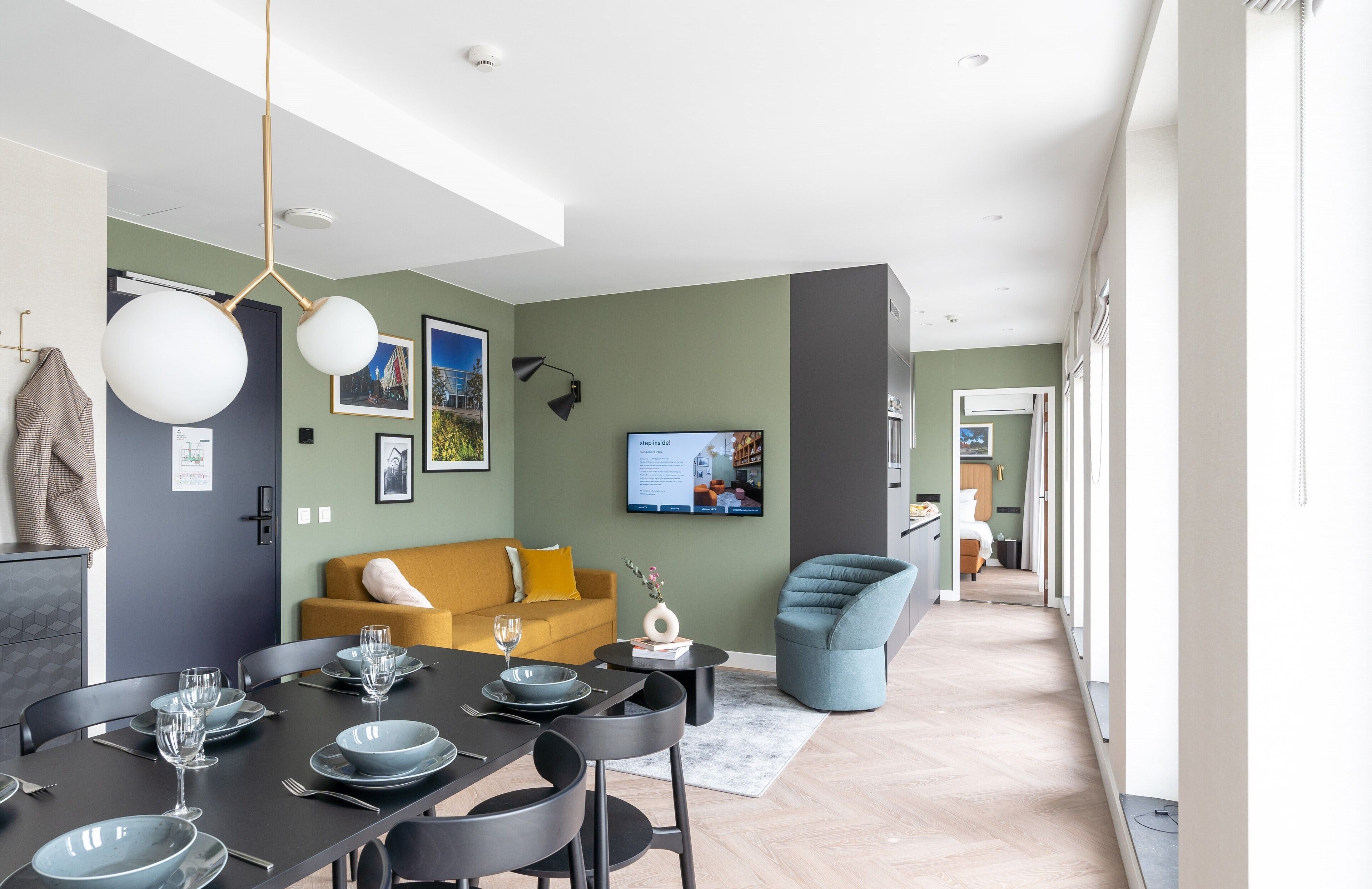 Penthouse panorámico, 2 habitaciones | Ropa de cama de alta calidad y caja de seguridad en la habitación 