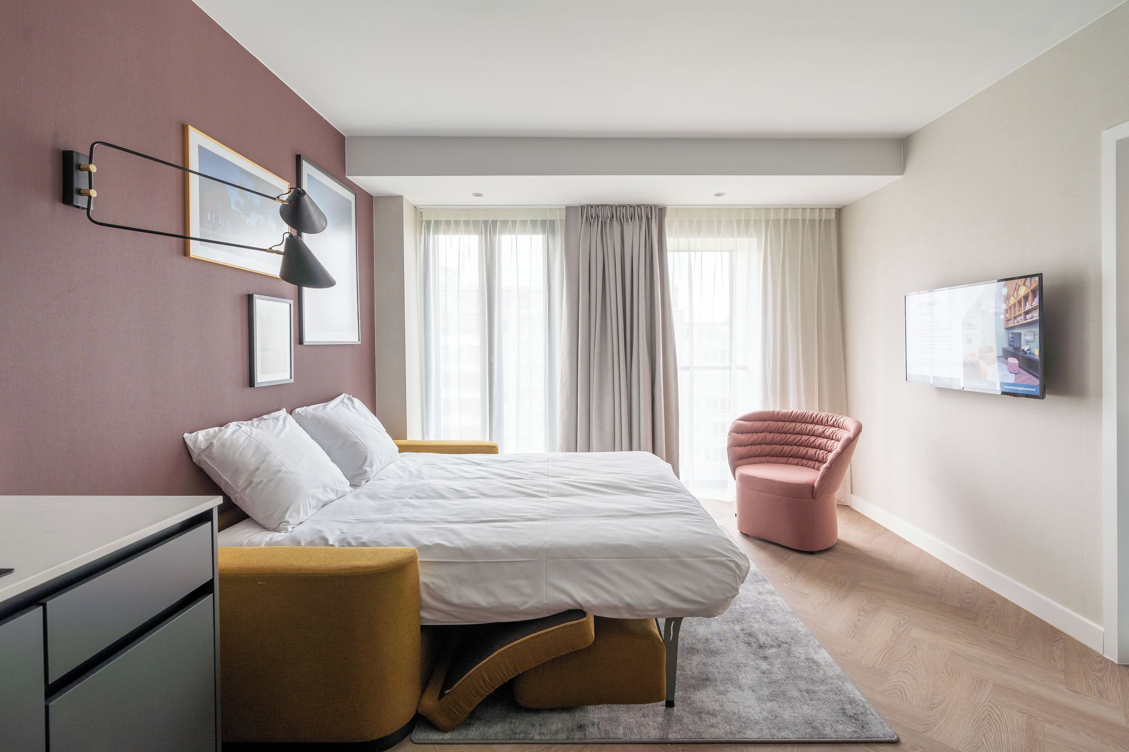 Comfort-lejlighed - 1 soveværelse | Premium-sengetøj, pengeskab på værelset