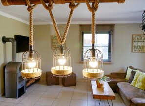 TV, fireplace - Reethaus 41 incl. additional costs - Ferienpark Scharmützelsee (Wendisch Rietz)