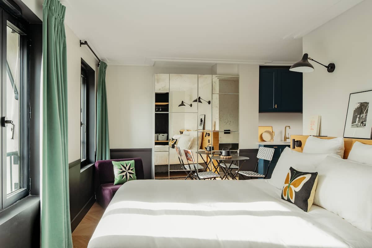 Deluxe studio | 1 slaapkamer, lakens van Egyptisch katoen, luxe beddengoed
