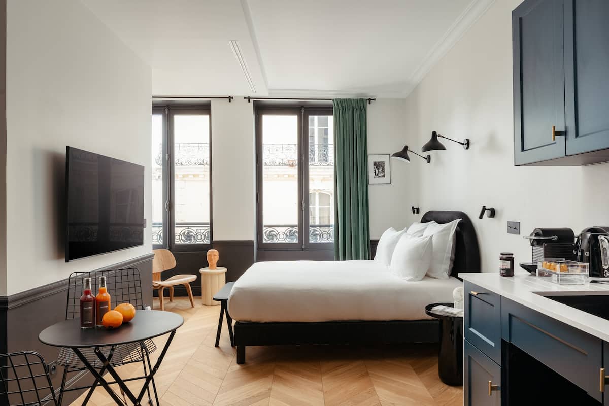 Executive studio | 1 slaapkamer, lakens van Egyptisch katoen, luxe beddengoed