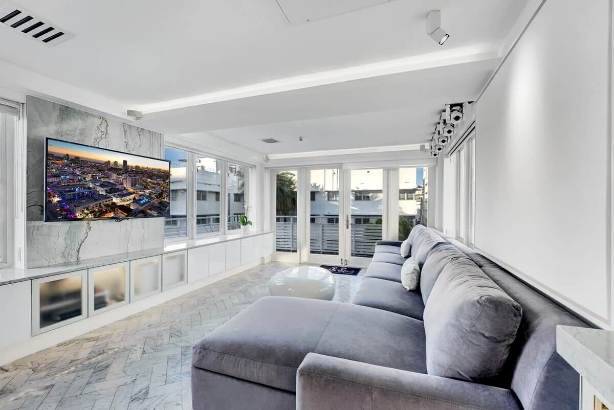 Smart TV, table football, music library, video library