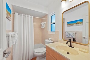 Hair dryer, towels