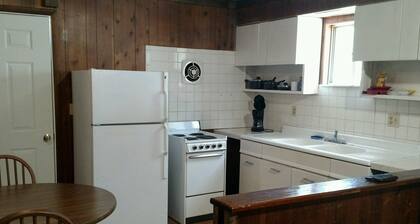 Quiet and cozy cabin with full kitchen and two bedrooms adjoining Lake Barkley.