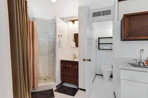 Hair dryer, soap, shampoo