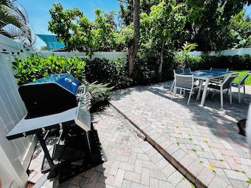 Grilling area in the backyard