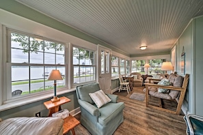 Sunroom | Lake Edinboro Views