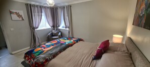 2 bedrooms, iron/ironing board, WiFi, bed sheets