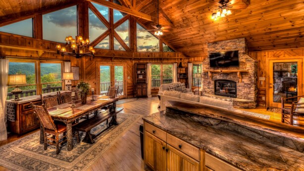 Cabin, 4 Bedrooms | Private kitchen