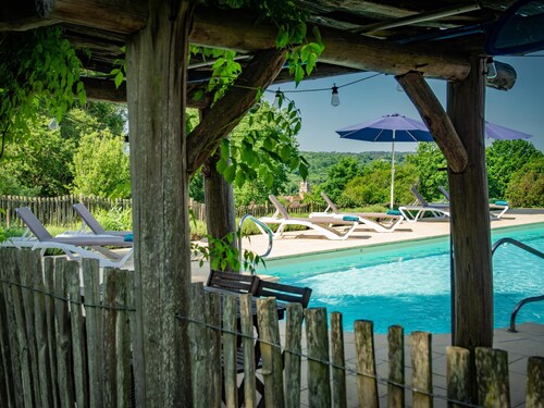 Authentic gîte on estate with swimming pool