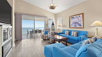 Condo (#665 - No Pets) | Living area | 40-inch TV with cable channels