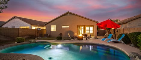 A heated pool