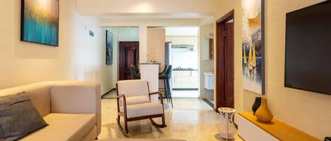 Apartment | Living area | 45-inch Smart TV with digital channels, TV