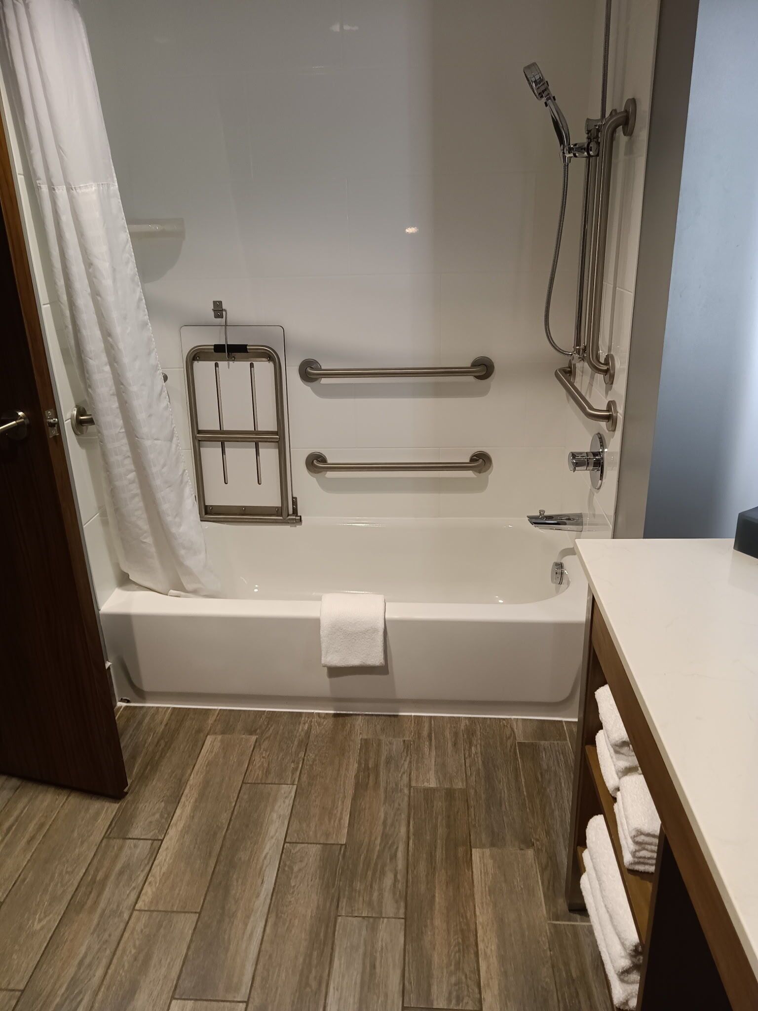 free toiletries, hair dryer, towels, soap