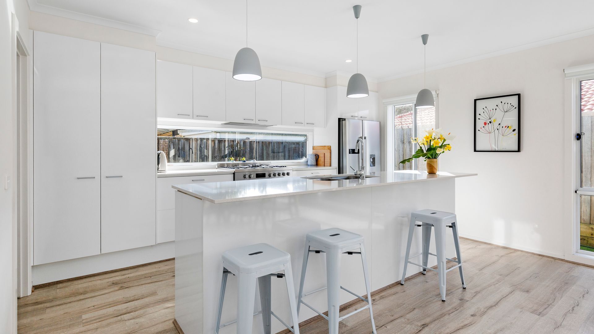 Fridge, microwave, dishwasher, coffee/tea maker