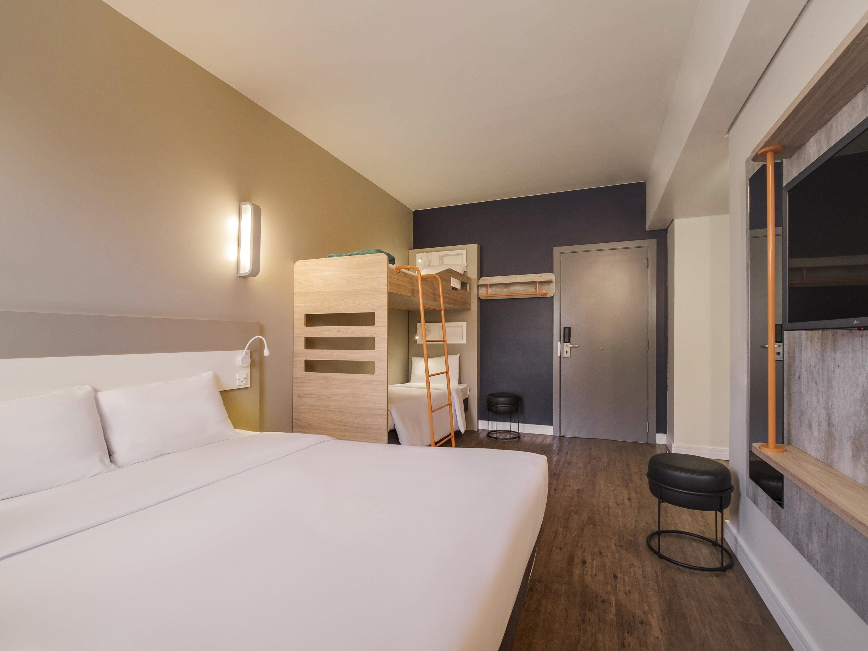 family apartment, multiple beds | desk, blackout curtains, soundproofing, free cots/infant beds