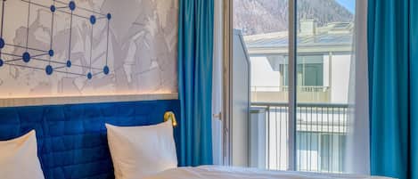 Chambre Confort avec lits jumeaux, 2 lits une place, balcon
