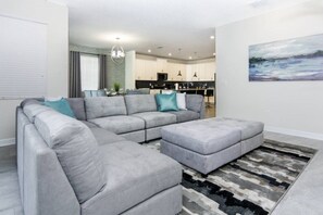 Villa, 6 Bedrooms | Living room | Flat-screen TV, foosball