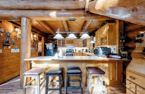 Cabin, Multiple Beds, Hot Tub | Private kitchen | Fridge, microwave, oven, stovetop - Baldy Bear (Breckenridge)