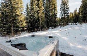Cabin, Multiple Beds, Hot Tub | Outdoor spa tub