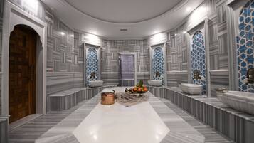 Couples treatment rooms, sauna, steam room, Turkish bath