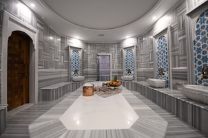 Salas de tratamientos para parejas, sauna, baño turco