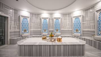 Couples treatment rooms, sauna, steam room, Turkish bath