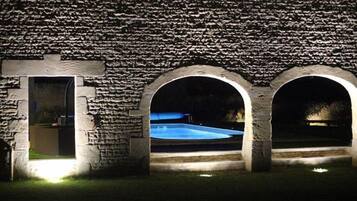 A heated pool