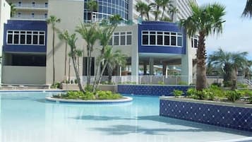 Outdoor pool, a heated pool