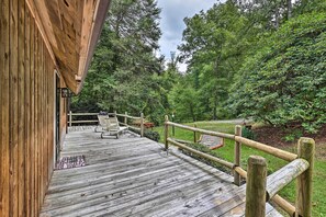 Terrace/patio - Quiet Max Meadows Cabin, 12 Acres of Property (Max Meadows)