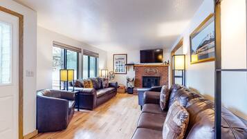 TV, fireplace, DVD player