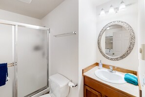 Hair dryer, towels