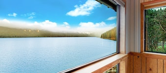 Spacious waterfront home on Wallowa Lake with dock & fireplace