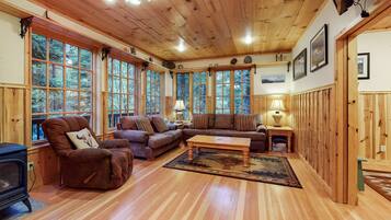 Fernseher, Kamin, DVD-Player