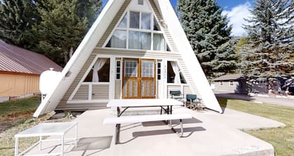 Charming A-Frame w/ Mountain Views, Patio & Great Yard - Close to the Lake