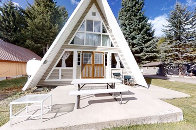 Charming A-Frame w/ Mountain Views, Patio & Great Yard - Close to the Lake