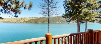 Lakefront lodge with amazing view, private dock, rec room - dog-friendly
