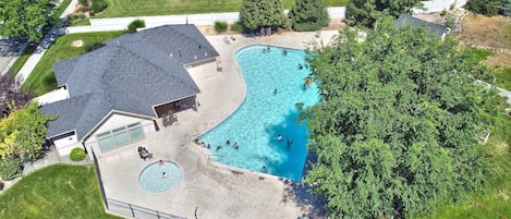 Outdoor pool, a heated pool