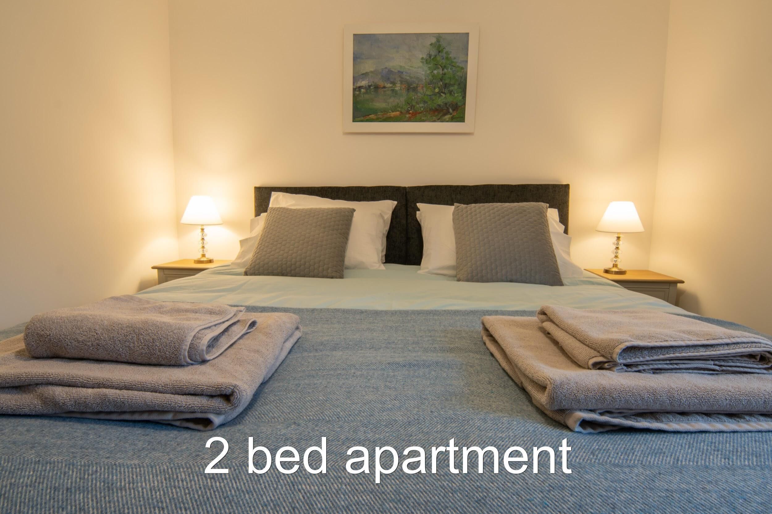 2 bedrooms, soundproofing, iron/ironing board, travel crib