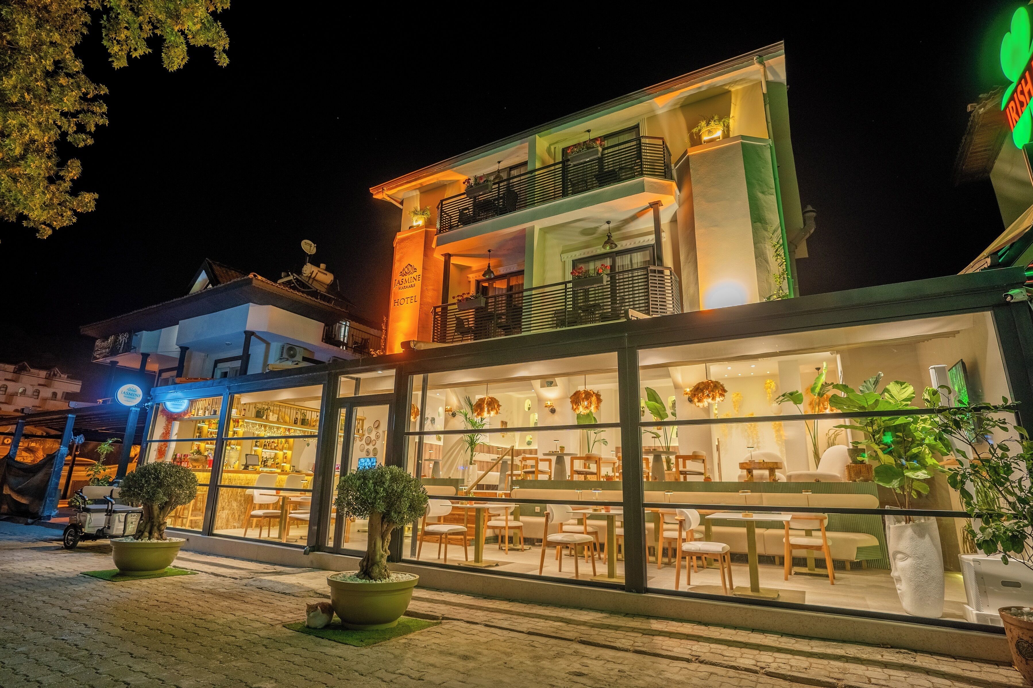 Front of property – evening/night