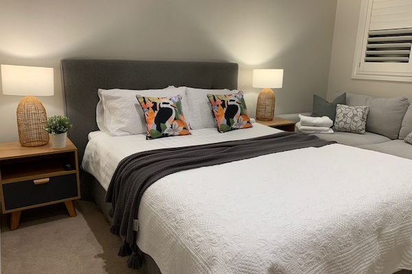 Second room with lounge and desk for those working from home