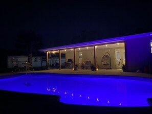 Outdoor pool, a heated pool