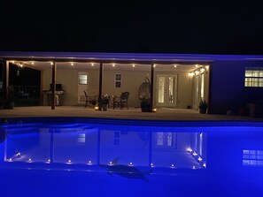 Outdoor pool, a heated pool